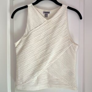 Chelsea28 Textured Racerback Crop Top White Size S